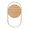 Horloge murale A-Wall 41x76 cm, Oak-brass