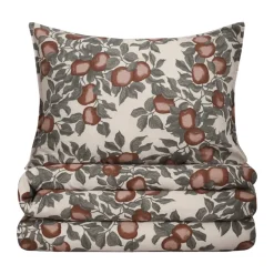 Housse de couette et taie d'oreiller Pomme Muslin, 140x200 cm/50x70 cm