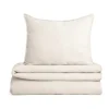 Housse de couette et taie d'oreiller Eggshell Muslin, 140x200 cm/50x70 cm