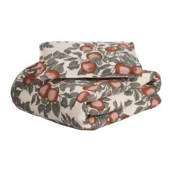 Housse de couette et taie d'oreiller Pomme Muslin baby, 70x100 cm/40x45 cm
