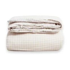 Housse de couette Gingham Sky Blue Muslin double, 220x240 cm