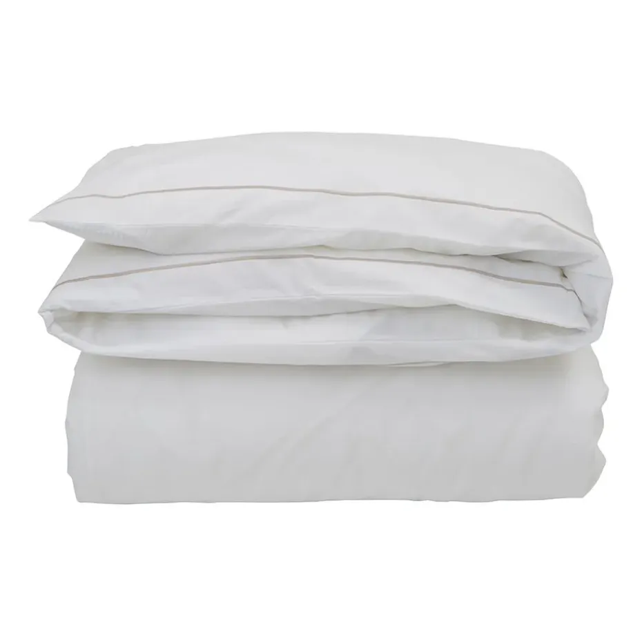 Housse de couette Hotel Percale 150x210 cm, Blanc-beige clair