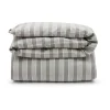 Housse de couette Striped Lyocell Cotton 150x210 cm, Gray-white