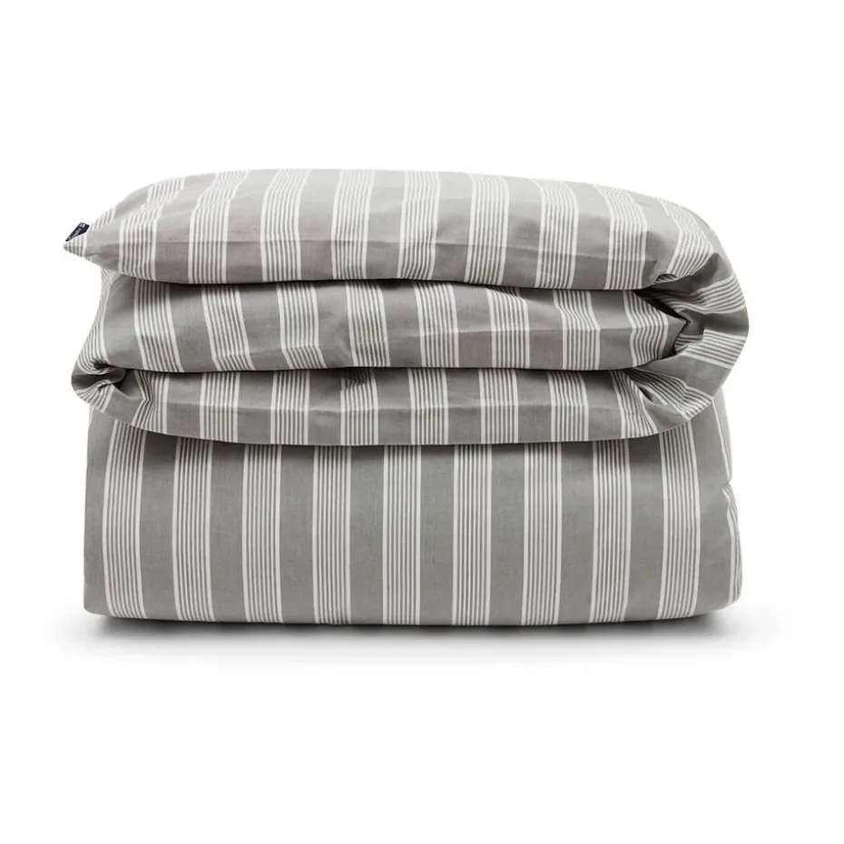 Housse de couette Striped Lyocell Cotton 150x210 cm, Gray-white