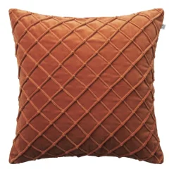 Housse de coussin Deva 50x50 cm, Terre cuite