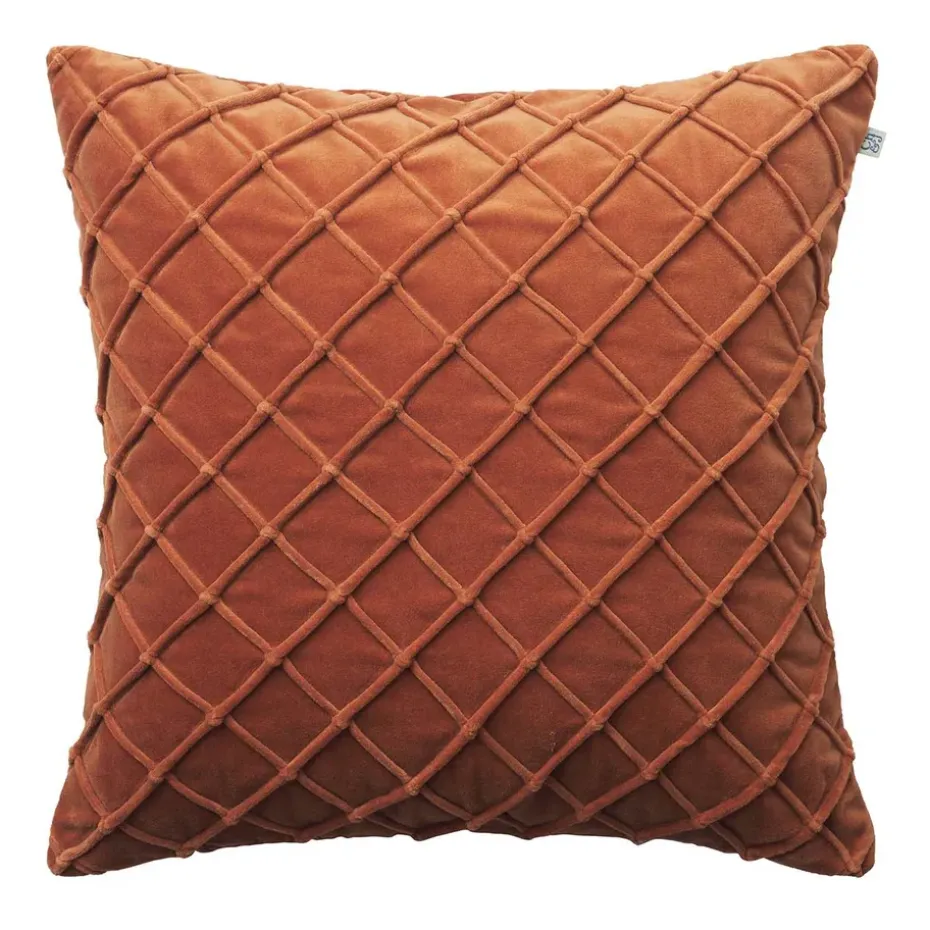 Housse de coussin Deva 50x50 cm, Terre cuite