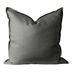 Housse de coussin en lin Calm 50x50 cm, Charcoal