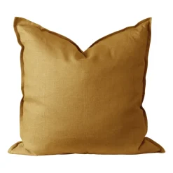 Housse de coussin en lin Calm 50x50 cm, Mustard