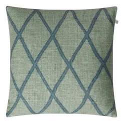 Housse de coussin Ikat Orissa 50 x 50 cm, Aqua-heaven blue