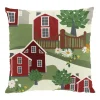 Housse de coussin Katthult 47x47 cm, Vert-rouge