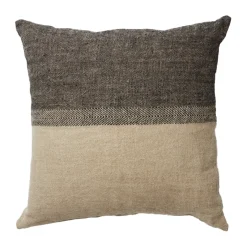 Housse de coussin Levi 60x60 cm, Noir/naturel