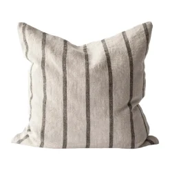 Housse de coussin Melvin 50x50 cm, Taupe rayé