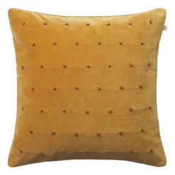 Housse de coussin Roma 50x50 cm, Jaune masala-cognac