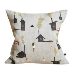 Housse de coussin Sauna 45x45 cm, Beige