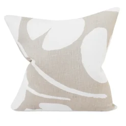 Housse de coussin Water lilies, Beige-blanc