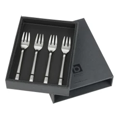 Hune fourchette à gâteau lot de 4, Brushed satin
