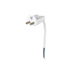 Interrupteur de lampe, blanc, avec câble de 11 cm, non mis à la terre