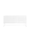 Kilt Light 180 table d'appoint, white, 3 portes, 2 tiroirs