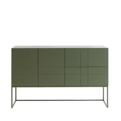 Kilt Light 137 table d'appoint, green khaki, 3 portes