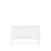 Kilt Light 137 table d'appoint, white, 3 portes