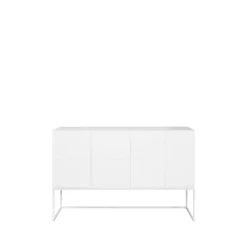 Kilt Light 137 table d'appoint, white, 3 portes