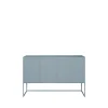 Kilt Light 137 table d'appoint, nordic blue, 2 portes, 2 tiroirs
