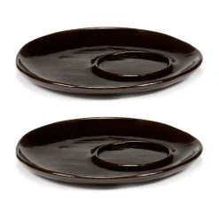 La Mère soucoupe pour tasse à expresso Ø11 cm lot de 2, Dark brown