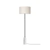 Lampadaire Gravity, marbre blanc/toile