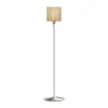 Lampadaire Komorebi medium, Chêne carré-Acier brossé