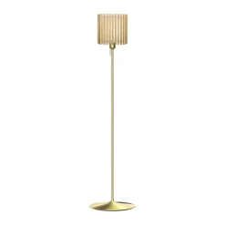 Lampadaire Komorebi medium, Chêne carré-Laiton brossé