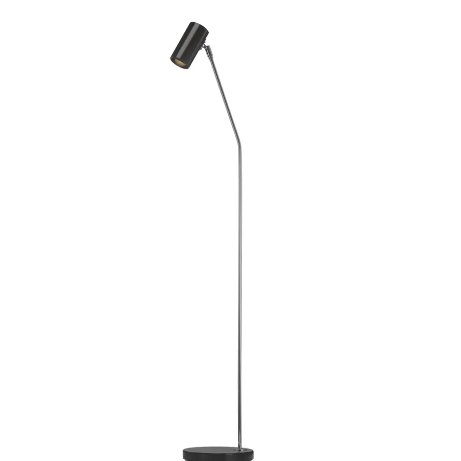Lampadaire Minipoint GX224, noir-chrone