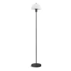 Lampadaire Vienda, Noir-verre opale