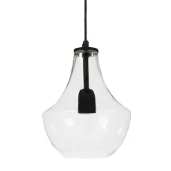 Lampe à suspension Hamilton 21 cm, transparent-noir