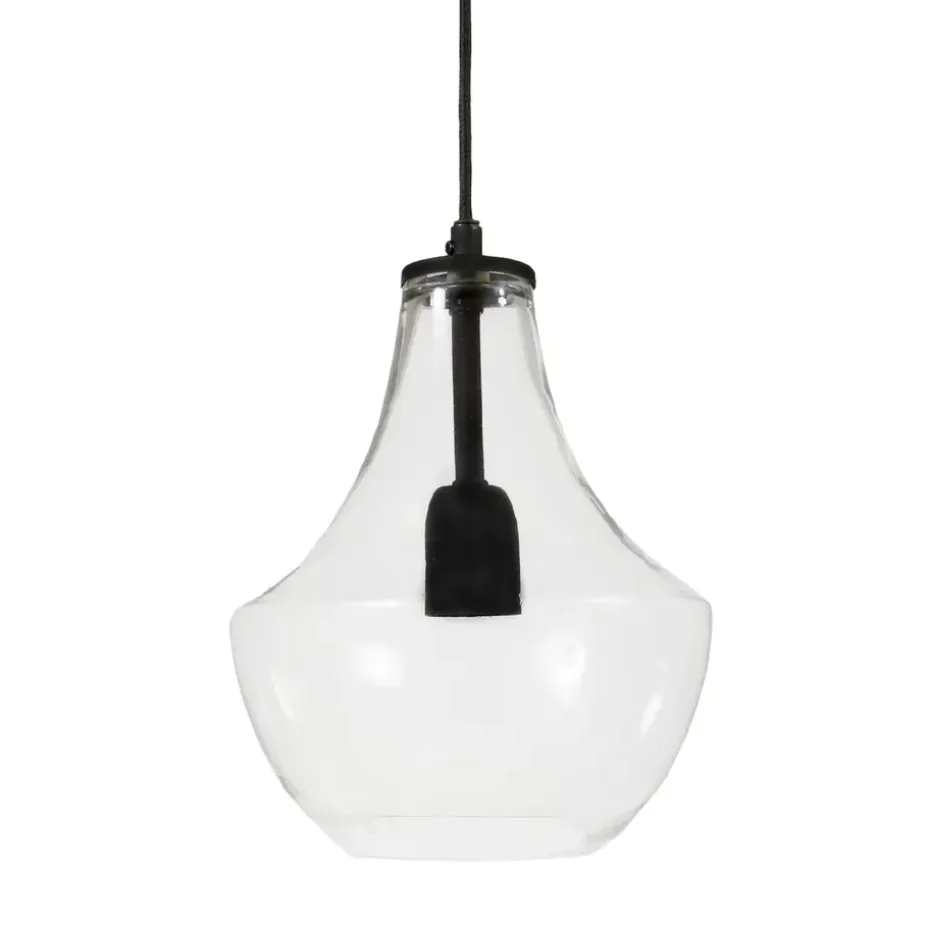 Lampe à suspension Hamilton 21 cm, transparent-noir