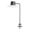 Lampe de bureau AJ Oxford 41 cm épingle noire, Verre opale