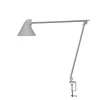 Lampe de bureau NJP, Gris clair, clips, 3000k