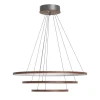 Lampe de plafond Trione Ø80 cm, Noyer