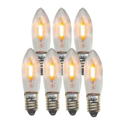 Lampe de rechange E10 LED filament intérieur lot de 7, 2100K