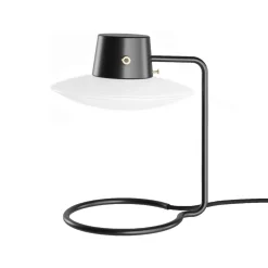 Lampe de table AJ Oxford 28 cm noir, Verre opale
