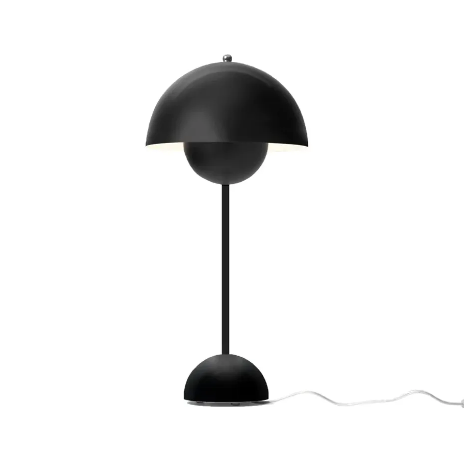 Lampe de table FlowerPot VP3, noir mate
