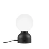 Lampe de table Pluggie, noir, opaline