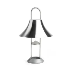 Lampe de table portable Mousqueton, Brushed stainless steel