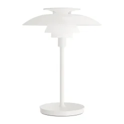 Lampe de table portable PH 80, Verre opalin blanc, blanc