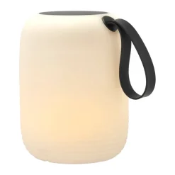 Lampe lounge solaire Hav Ø21 cm, Blanc-noir