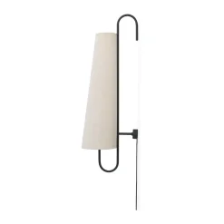 Lampe murale Ancora, Noir-Naturel