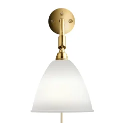Lampe murale Bestlite BL7, porcelaine-laiton