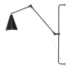 Lampe murale Yukon long, Noir mat
