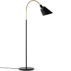 Lampe sur pied Bellevue AJ7, Noir-laiton
