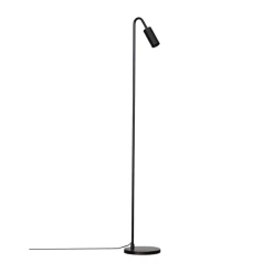 Lampe sur pied Curve 146 cm, Noir mat