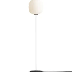 Lampe sur pied Lantern moyen, Frosted white opal glass